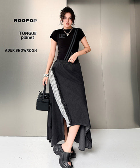 Ruffle Line Layer Skirt