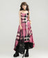 Graffiti Plaid Frill Dress