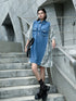 Panel Mix Denim Dress
