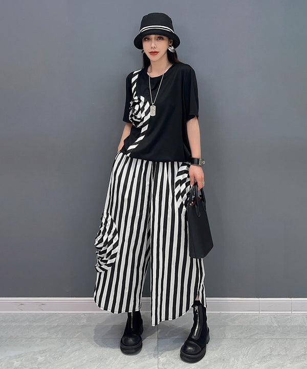 Stripe Rose Top & Pants Co-ord