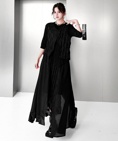 Oval Trace Vest&Skirt Co-ord