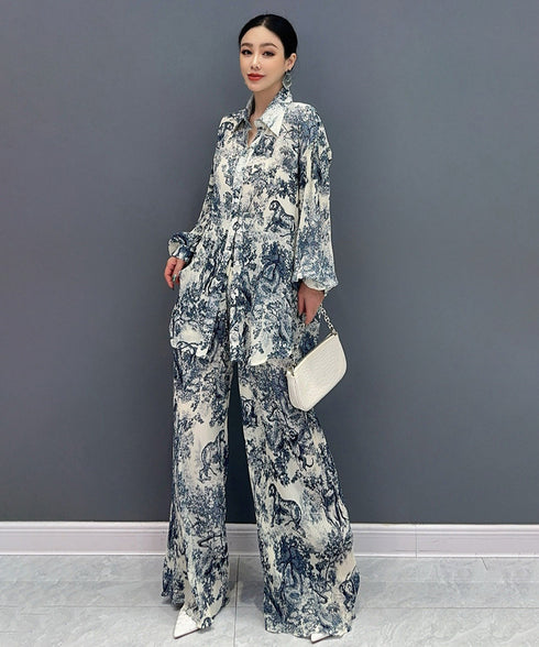 Toile Scene Blouse&Pants Co-ord
