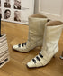 Whipstitch Buckle Boots