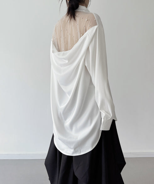 Pearl Sheer Back Blouse