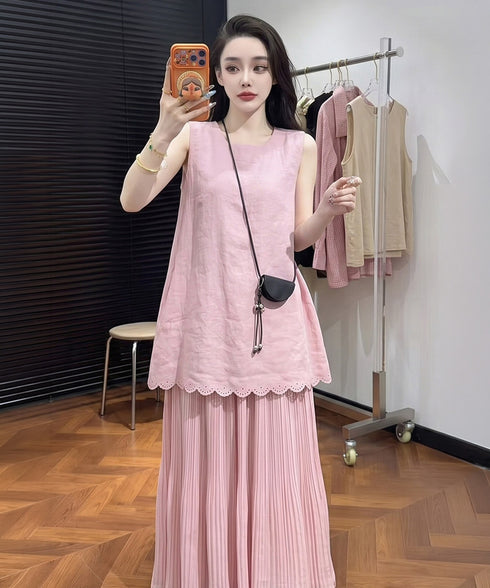 Pleat Ease Dress
