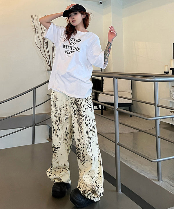 Abstract Ink Wide Pants