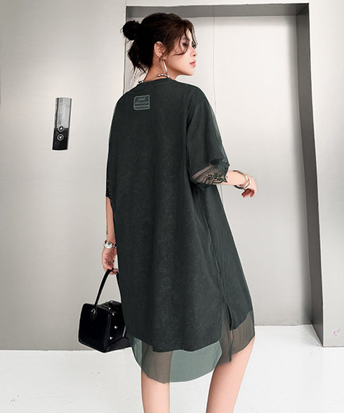 Mesh Graphic Dress