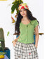 Mellow Rib Button Top