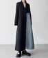 Contrast Paneled Tailored Coat