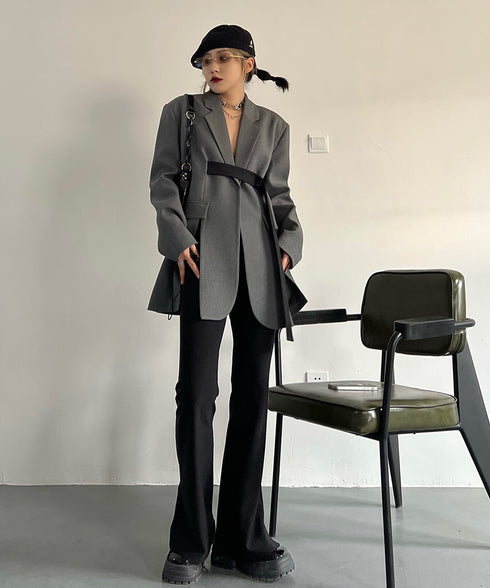 Structured Strap Tailored Jacket