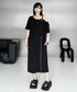Zip Strap Drape Dress