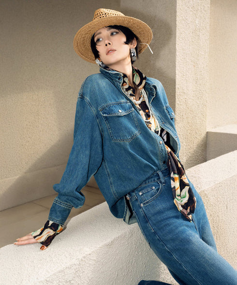 Washed Denim Pocket Shirt