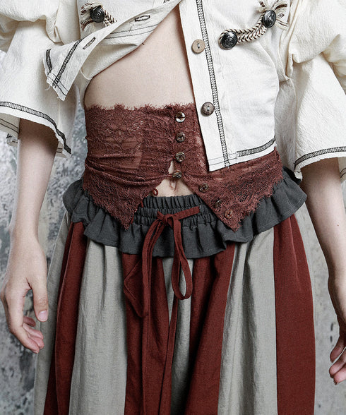 Lace Veil Waist Belt