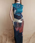 Painting Motif Sleeveless Dress