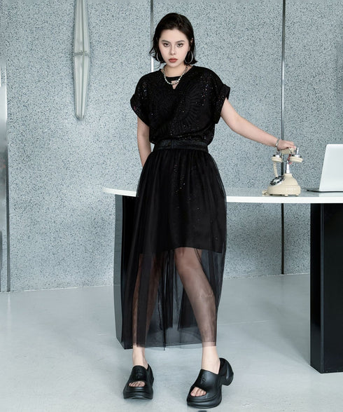 Sequin Dress & Tulle Skirt Co-ord