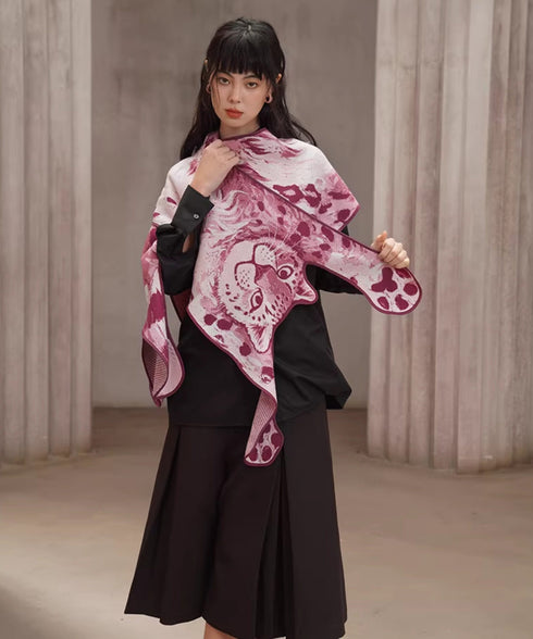Leopard Art Knit Stole