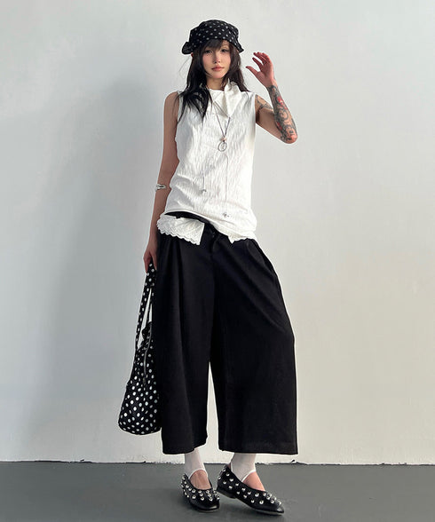 Ripple Collar Top