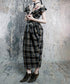 Plaid Fold Line Dress