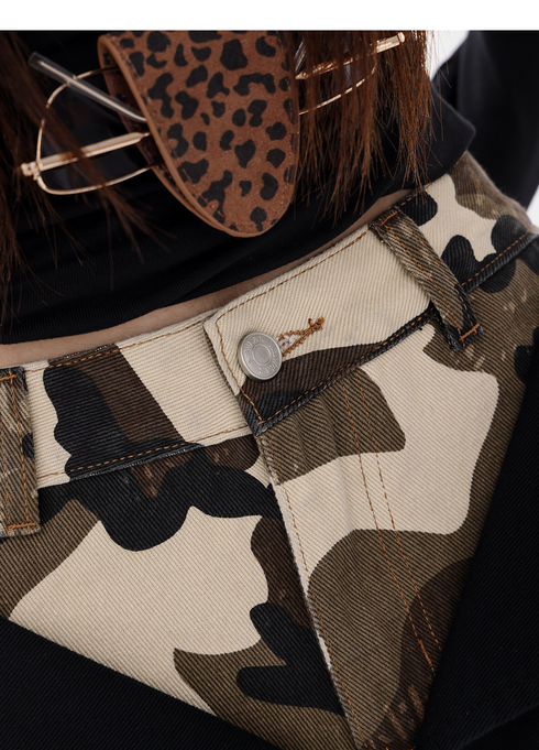 Camouflage Docking Wide Cargo Pants