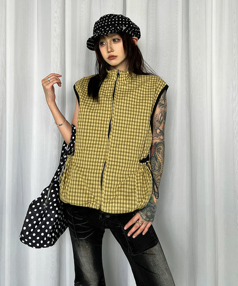 Grid Zip Vest