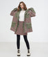 Hooded Tweed Panel Coat