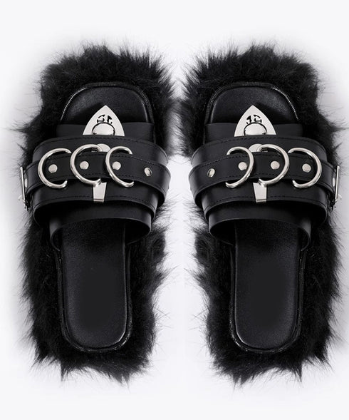 Fur Ring Sandals