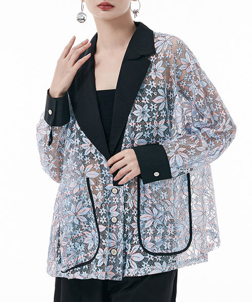 Floral Lace Sheer Jacket