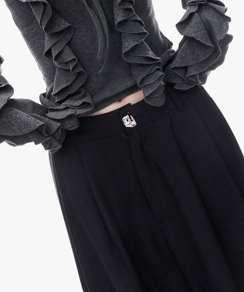 Gradient Hem Wide Slacks