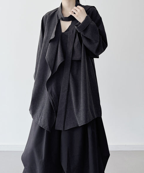 Draped Button Front Top