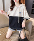 Block Tone Hoodie Top