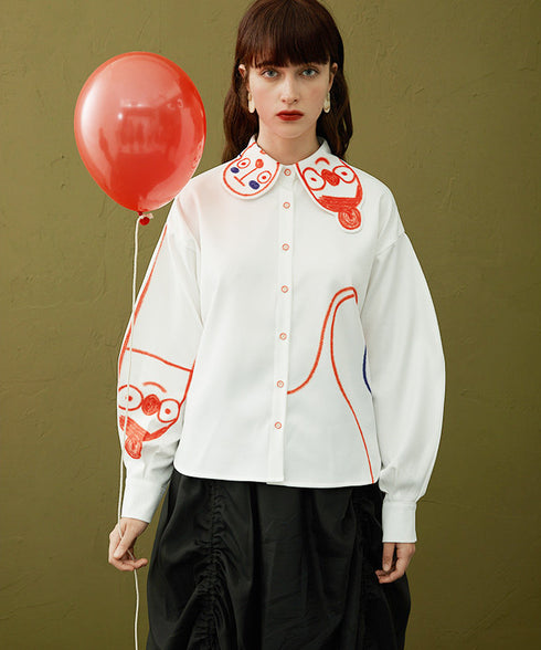 Doodle Collar Blouse