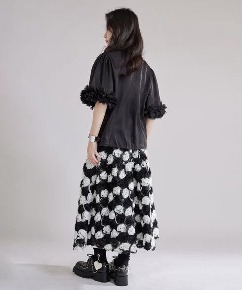 Flower Sleeve Blouse