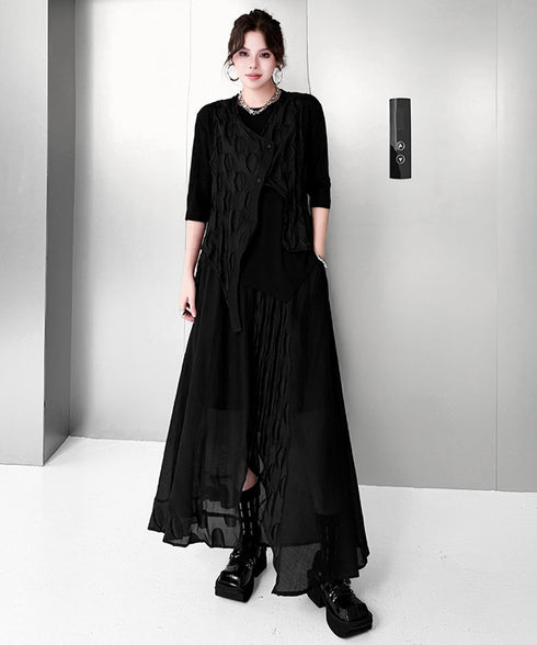 Oval Trace Vest&Skirt Co-ord