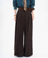 Wool Blend Wide Pleated Pants