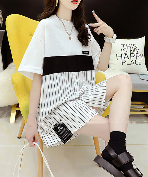 Panel Stripe Oversize T-shirt