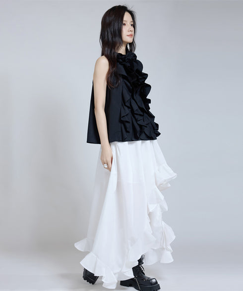 Wave Hem Skirt