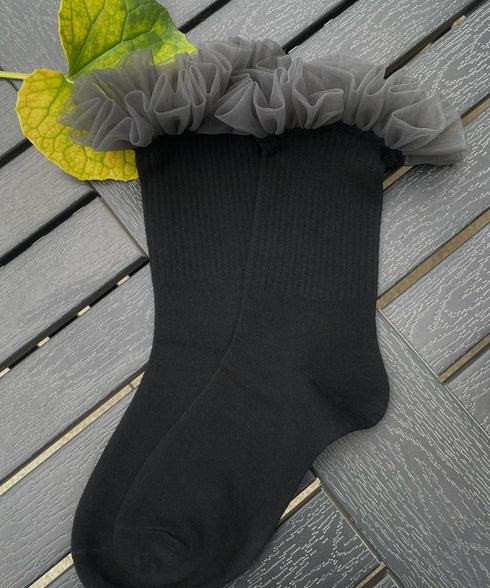 Halo Frill Rib Socks