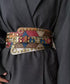 Studded Patchwork Wide Belt
