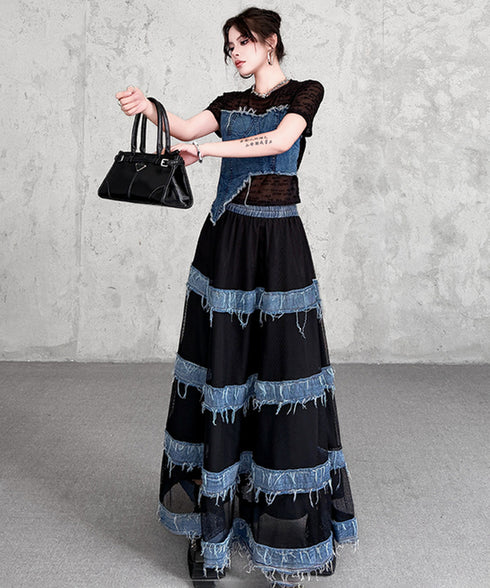Fray Tier Skirt