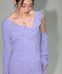 Fringe One-Sleeve Knit Dress