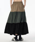 Color Block Tiered Maxi Skirt