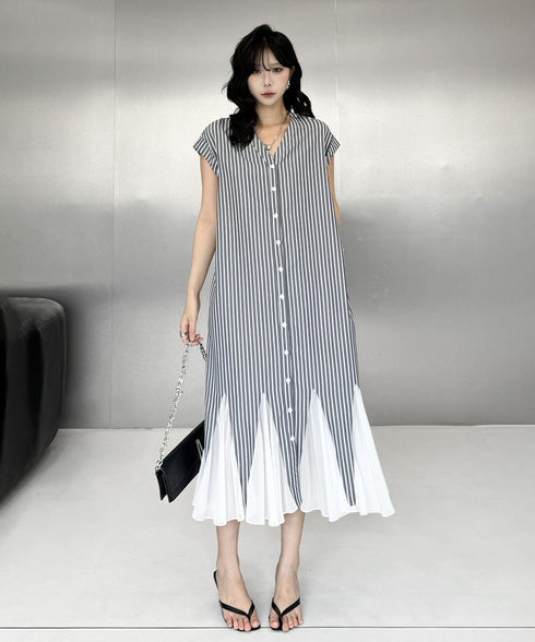 Stripe Veil Dress
