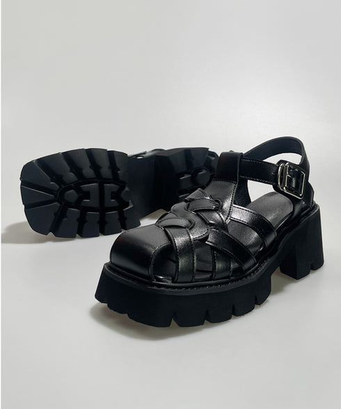 Chunky Buckle Fisher Sandals