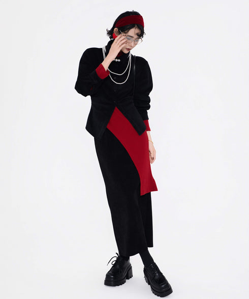 Corduroy Twist Front Blouse