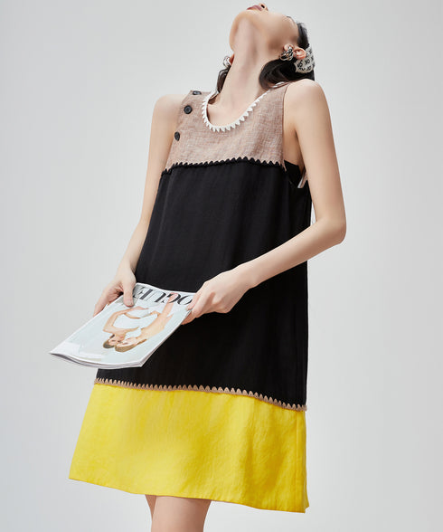 Tricolor Layered Dress