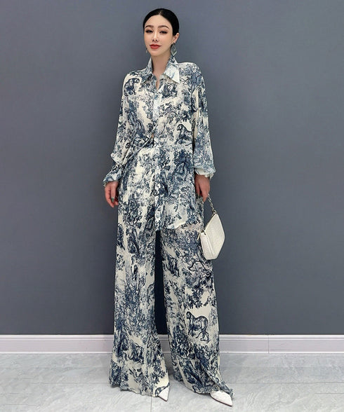 Toile Scene Blouse&Pants Co-ord