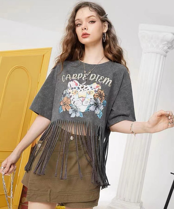 Feline Fringe Tee