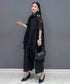 Sheer Panel Asym Cut Blouse