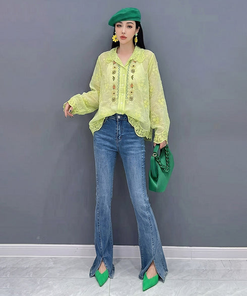 Scallop Veil Blouse