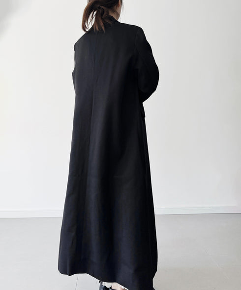 Contrast Paneled Tailored Coat